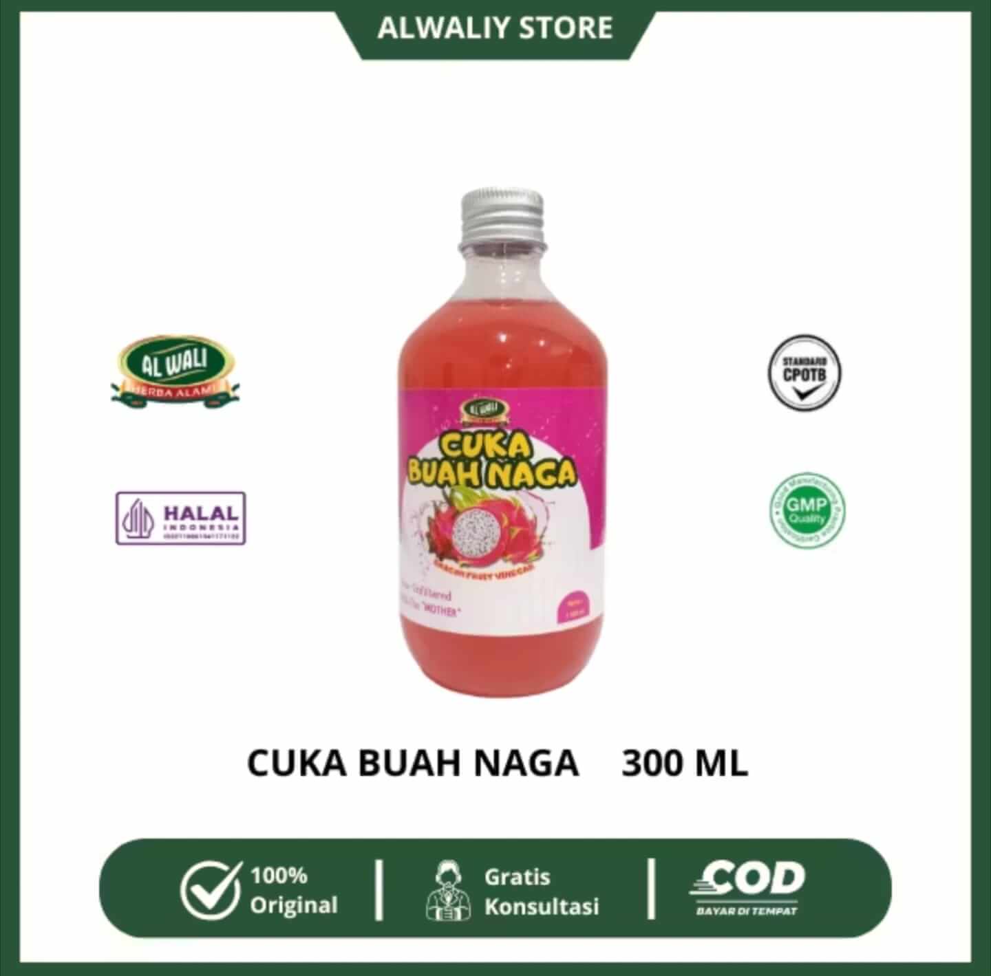 Cuka Buah Naga Herbal Al-Waliy Sejahtera Bekasi